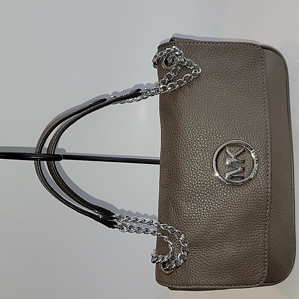 MICHAEL KORS FULTON FLAP SNAP LEATHER SHOULDER BAG